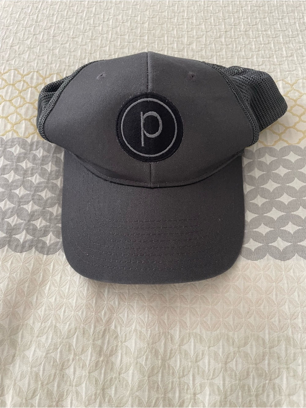 Black Trucker Cap with 'p' Logo